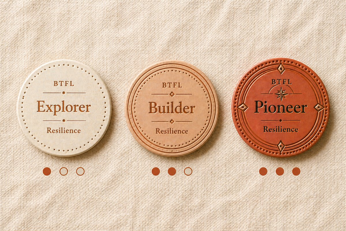 BTFL Explorer, Builder, and Pioneer badges